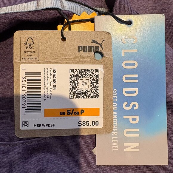 Puma Cloudspun Colorblock Striped Crewneck Sweatshirt Men's Size Small NWT! - Picture 3 of 6